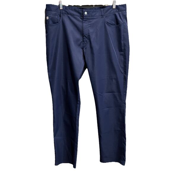 Peter Millar Crown Crafted Navy 100% Poly Men's Chino Pants Size 40/32 - Picture 1 of 6